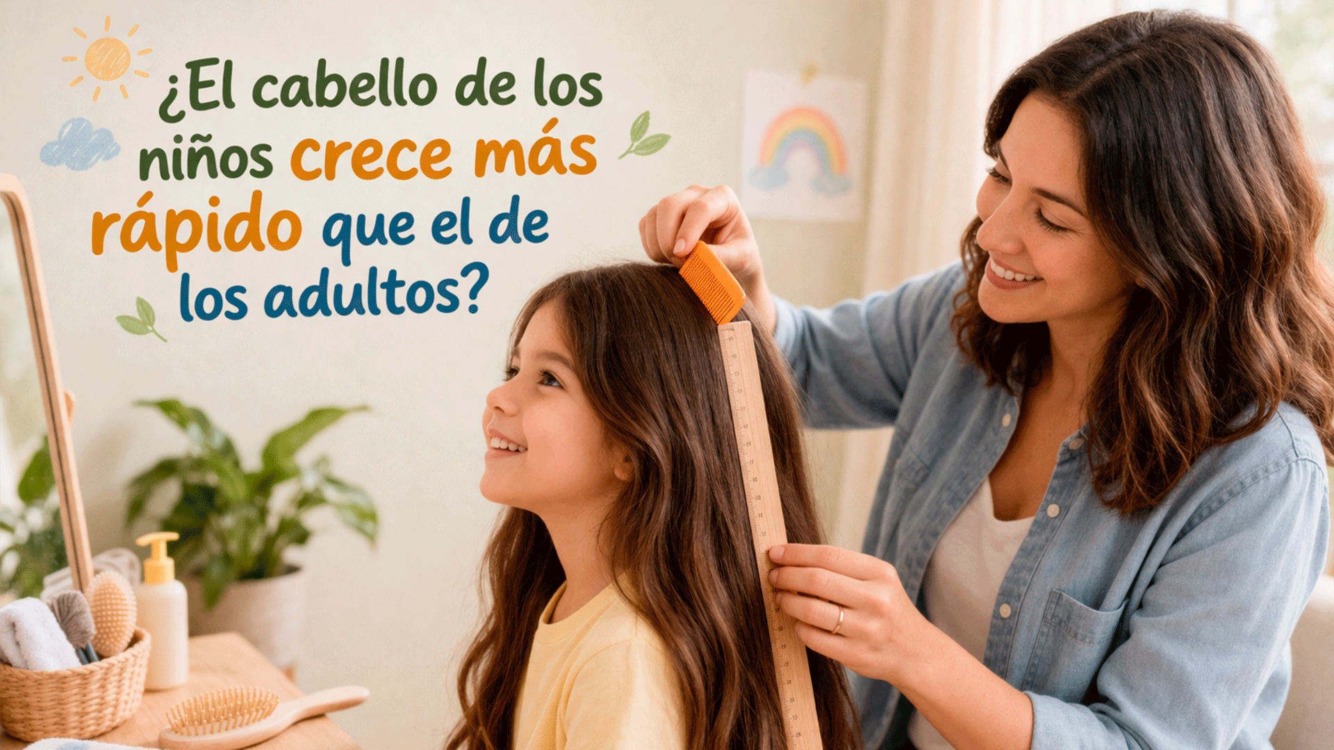 ¿El cabello de los niños crece más rápido que el de los adultos?