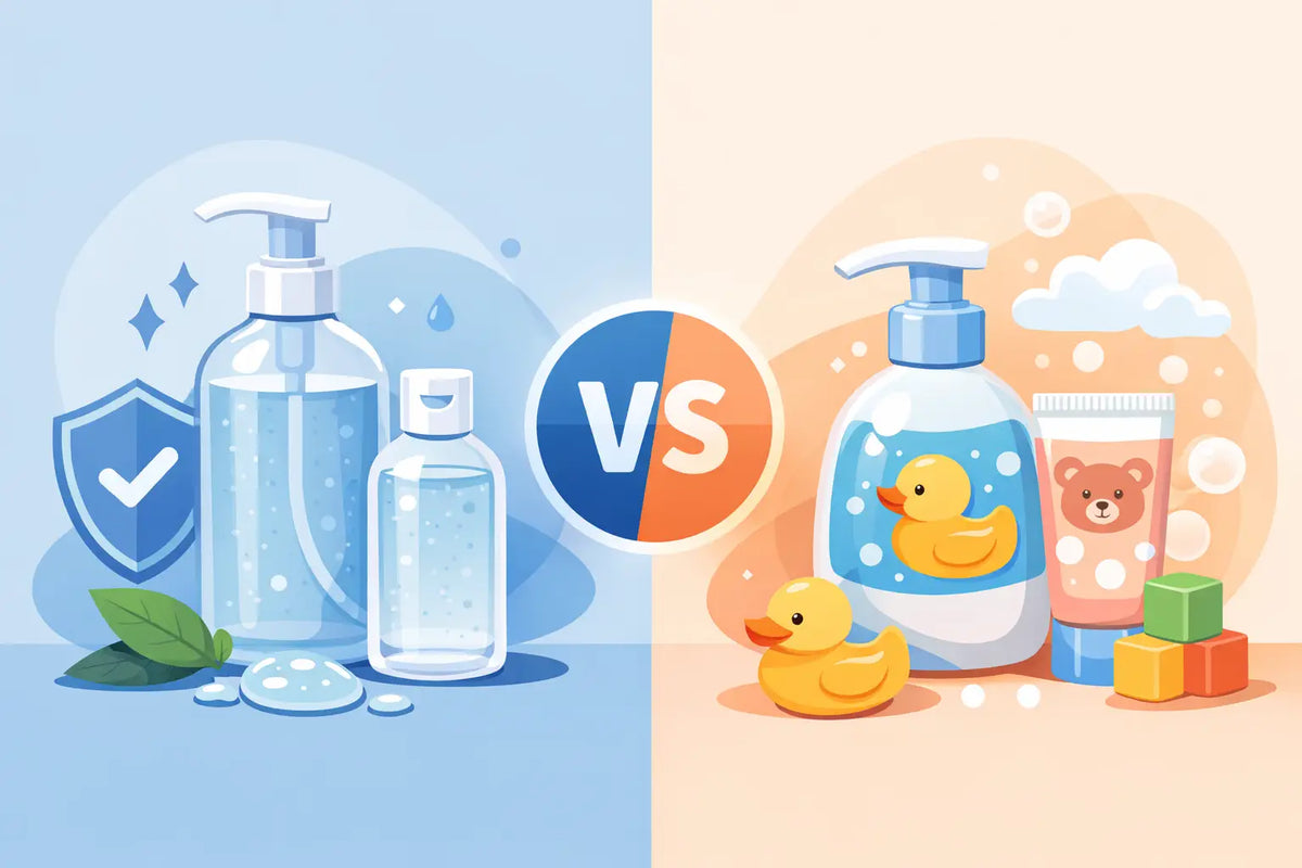 Gel alcohol vs gel infantil: qué elegir