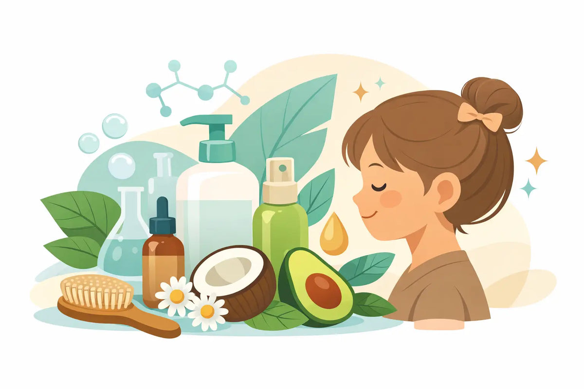 Guía de ingredientes seguros para cabello infantil