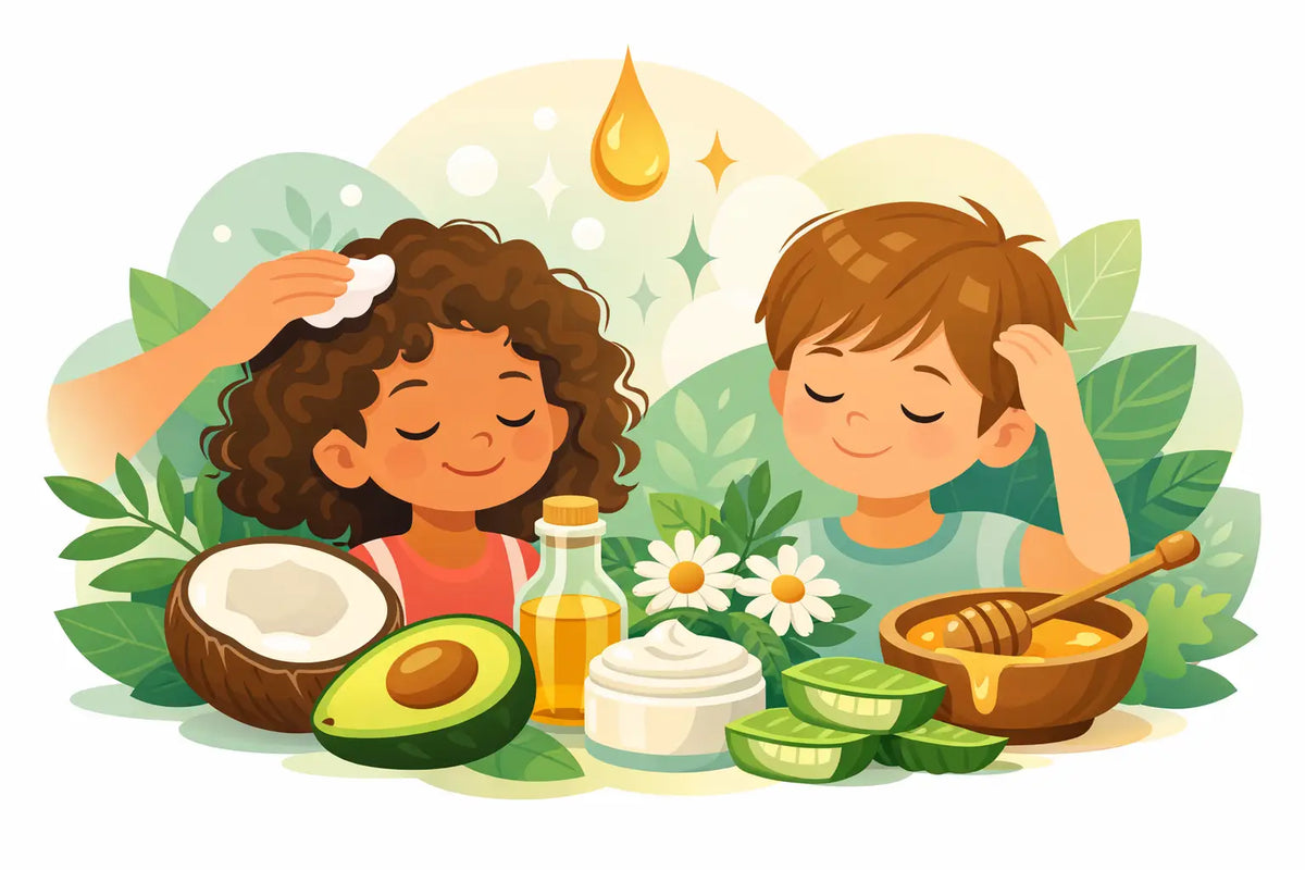 Ingredientes naturales para cabello de niños