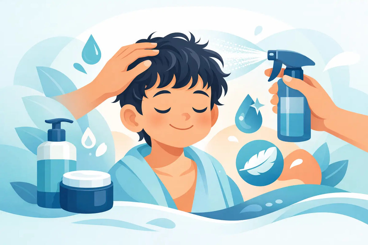 Cómo hidratar el cabello de un niño sin apelmazar