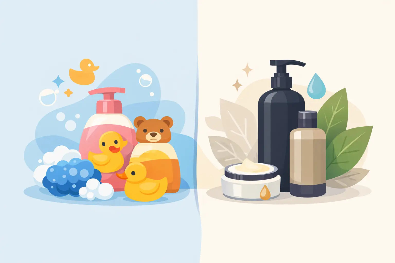 Diferencia entre shampoo infantil y adulto