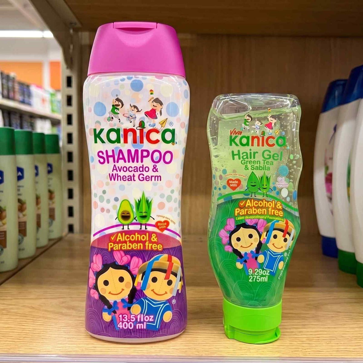 Kit Kanica de Shampoo y Gel para Niños – Cuidado Natural y Suave para el Cabello Infantil (Té Verde & Sábila)