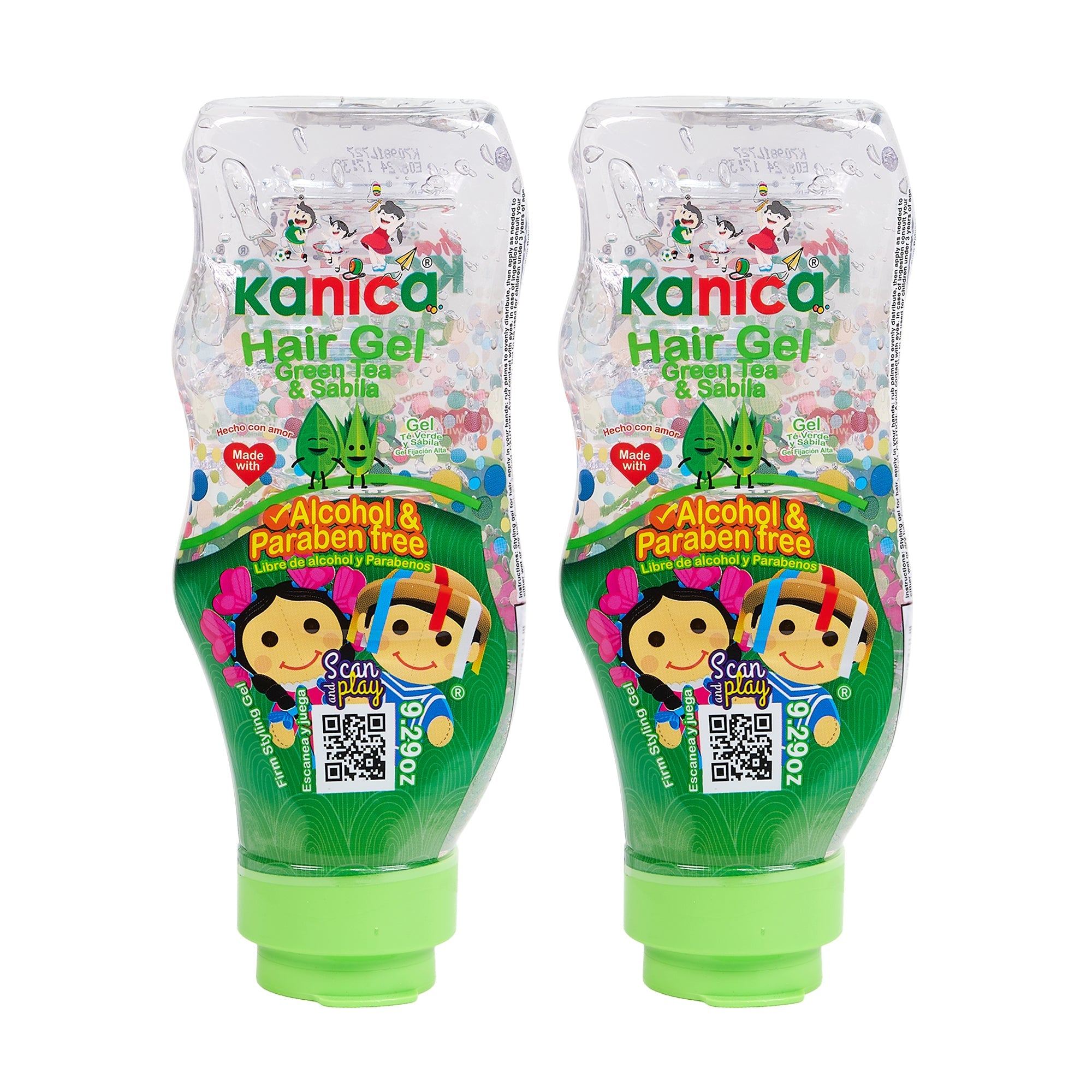 Kit Duo Gel Capilar Kanica de Aloe Vera y Té Verde – Sin Parabenos ni Alcohol