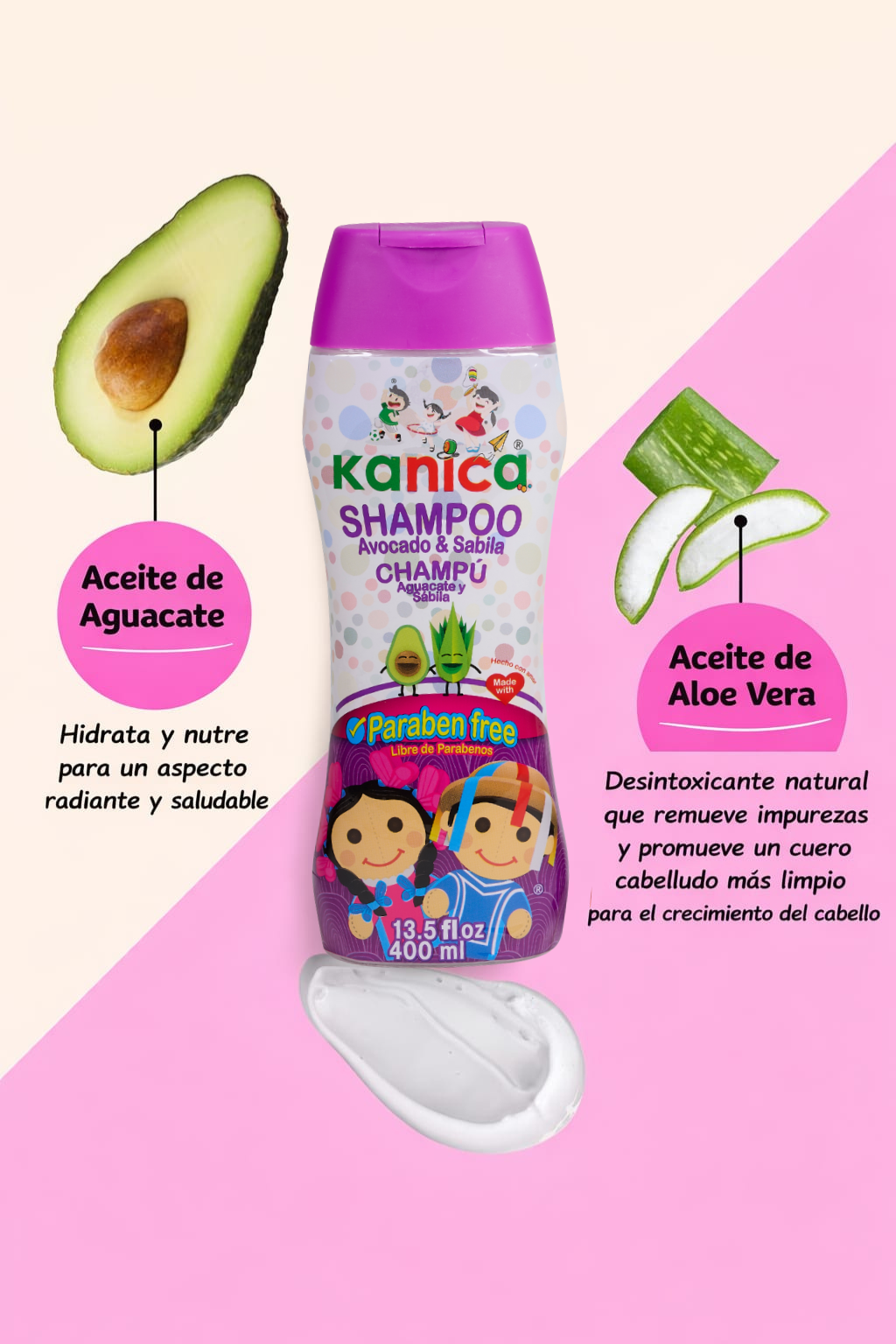 Set de Shampoo y Acondicionador de Aloe Vera y Aguacate – Sin Parabenos, Cuidado Nutritivo para Todo Tipo de Cabello (2 Shampoos y 2 Acondicionadores, 13.5 fl oz cada uno)