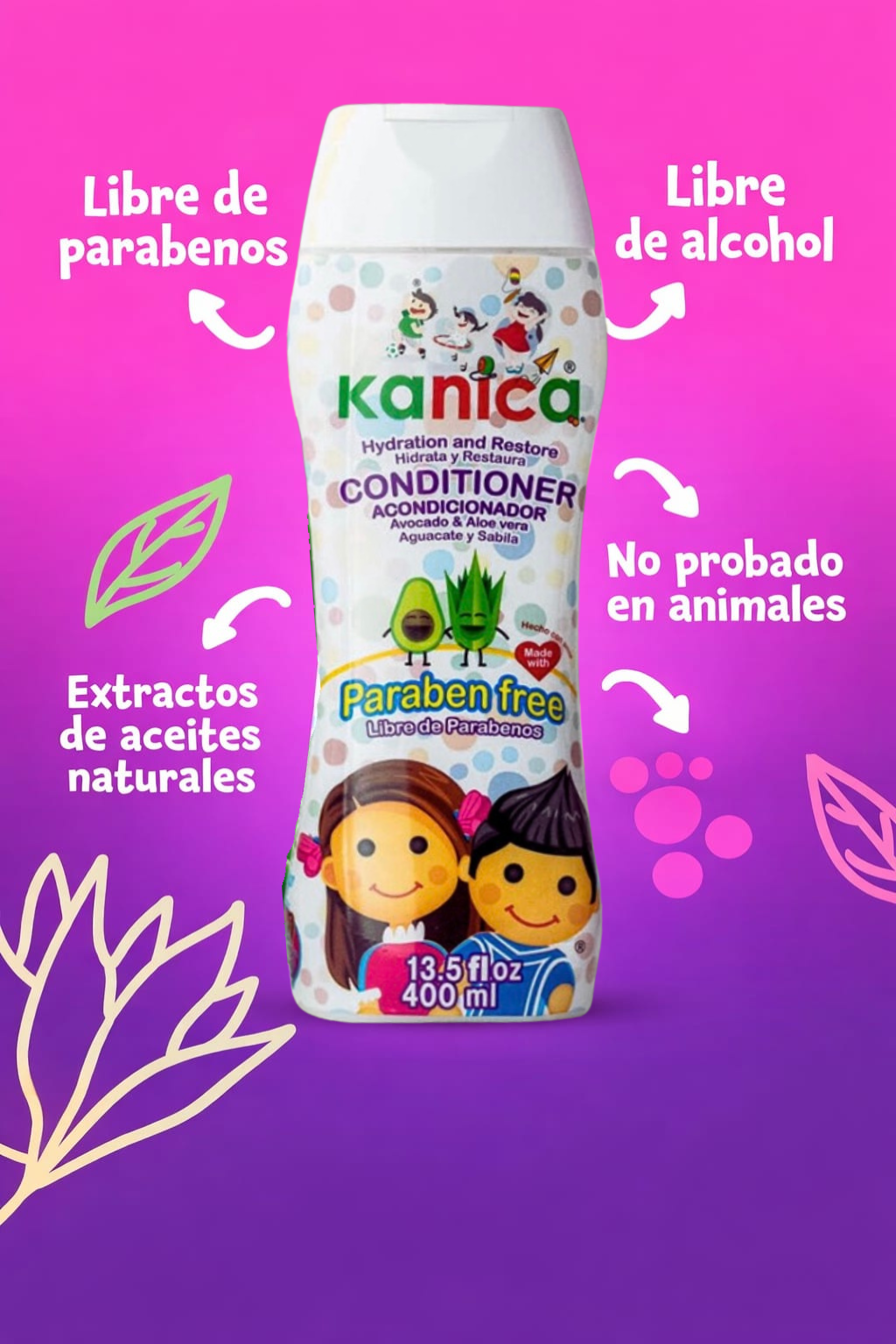 Acondicionador Kanica de Aguacate y Aloe Vera – Sin Parabenos