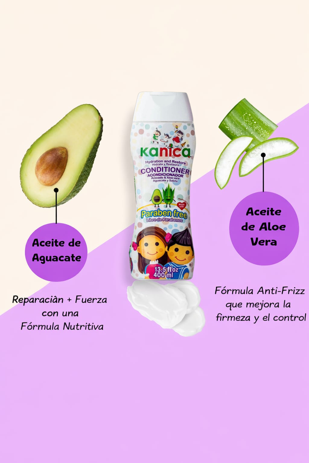 Set de Shampoo y Acondicionador de Aloe Vera y Aguacate – Sin Parabenos, Cuidado Nutritivo para Todo Tipo de Cabello (2 Shampoos y 2 Acondicionadores, 13.5 fl oz cada uno)