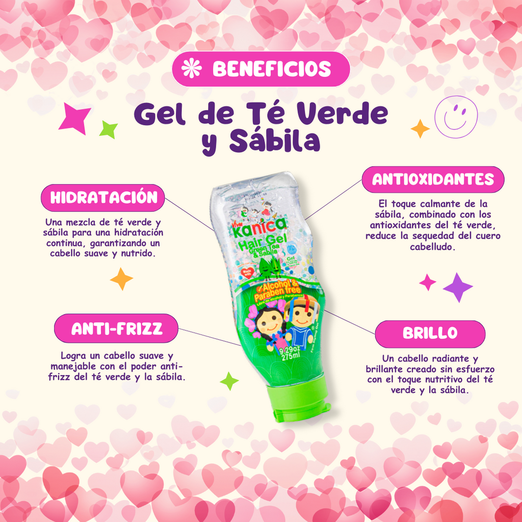 Gel Capilar Kanica de Aloe Vera y Té Verde – Sin Parabenos ni Alcohol