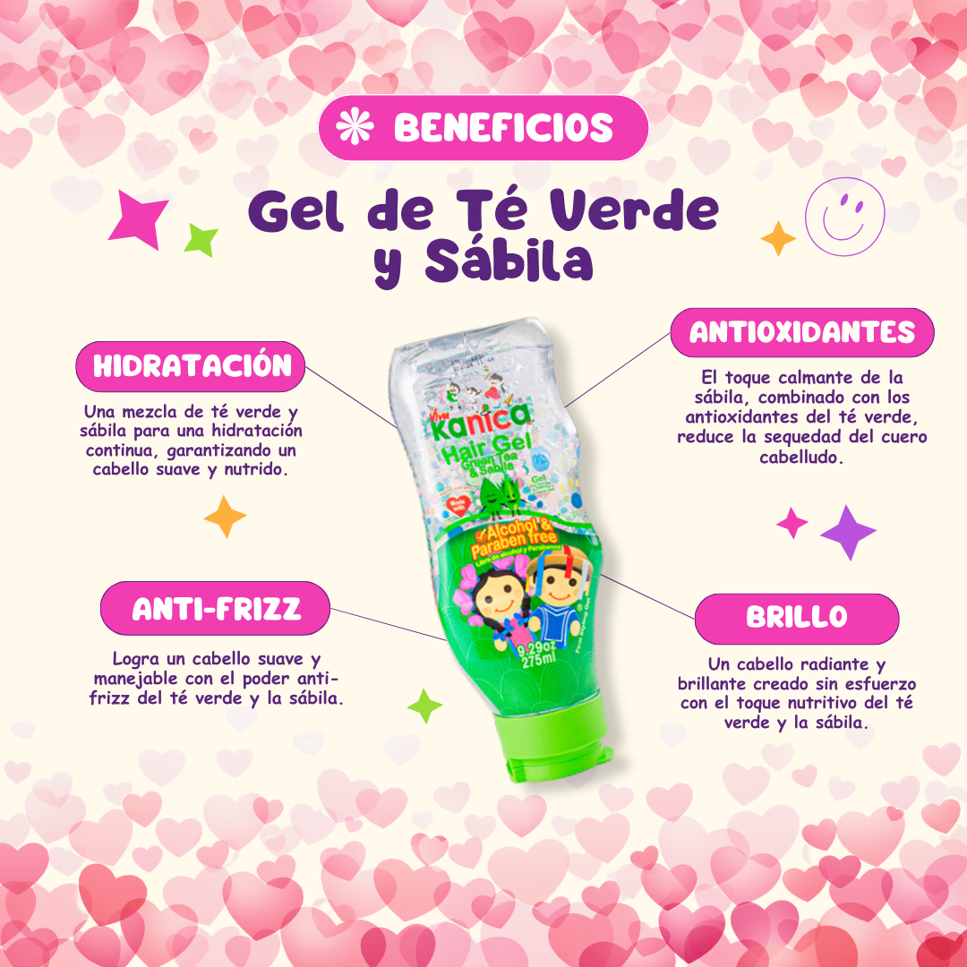 Gel Capilar Kanica de Aloe Vera y Té Verde – Sin Parabenos ni Alcohol