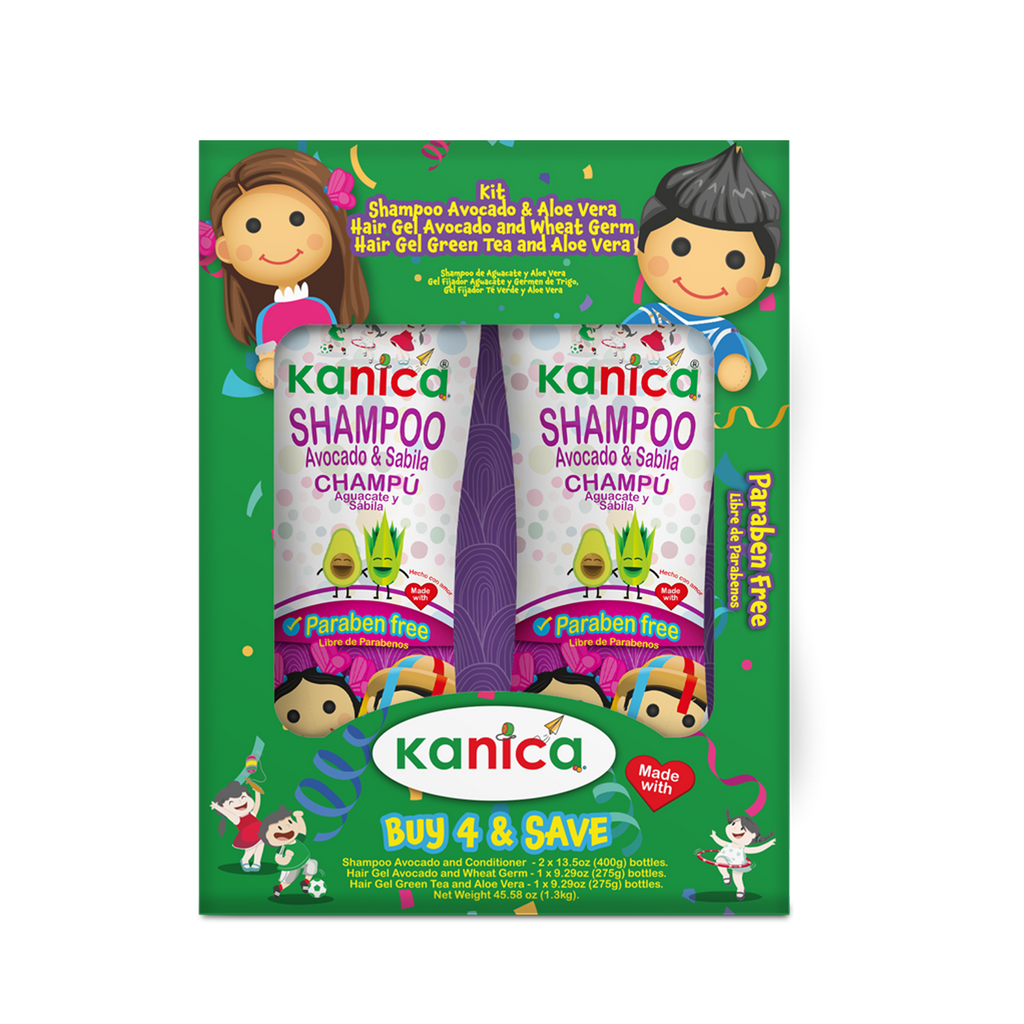 Kit Kanica 2 Shampoo + 1 Gel de Te Verde + 1 Gel de Aguacate