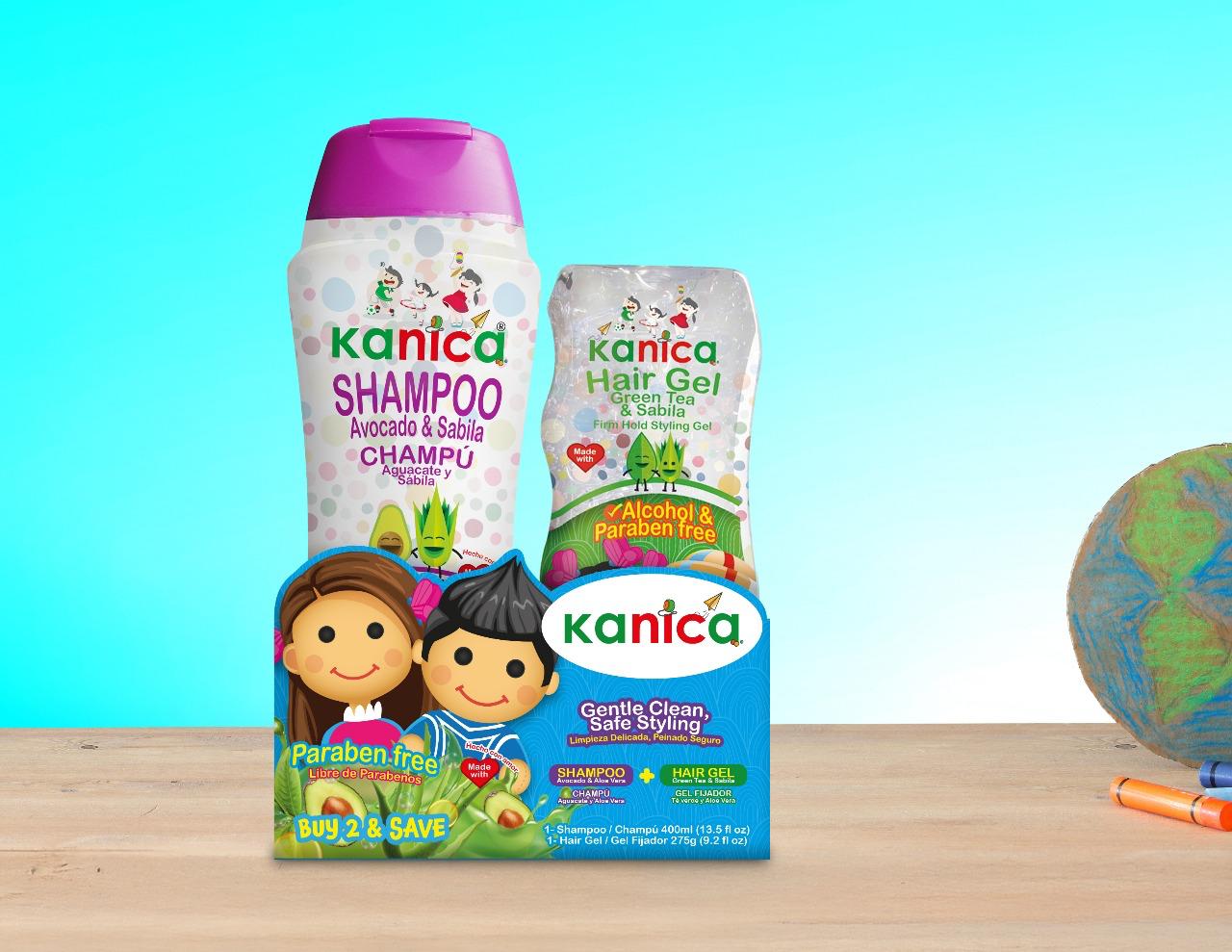Kit Kanica de Shampoo y Gel para Niños – Cuidado Natural y Suave para el Cabello Infantil (Té Verde & Sábila)